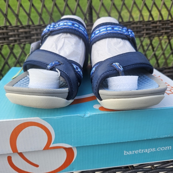 NWT Womens Baretraps Deserae Slip On Slide Sandal size 8.5M Navy Blue - Picture 6 of 11